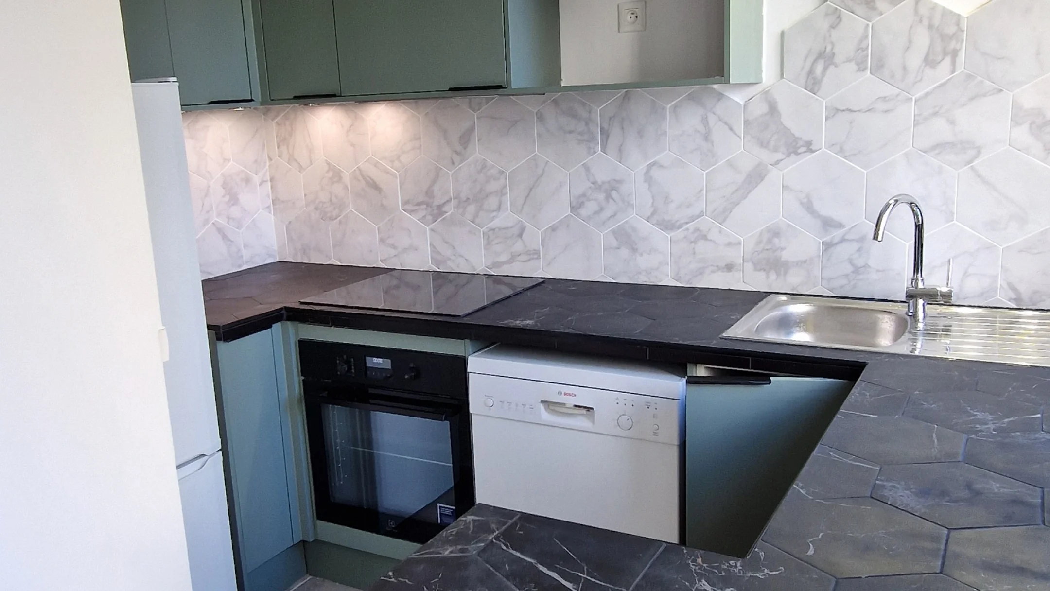 Résultat après la rénovation de la cuisine, avenue de Verdun, Vanves