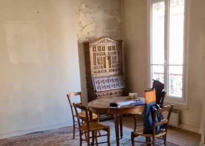 Salle à manger avant rénovation, rue de Fécamp, Paris 12