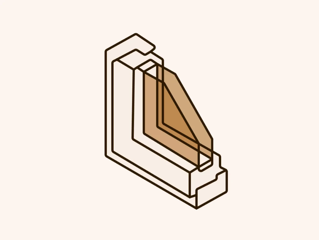 Illustration d’une fenêtre PVC double vitrage à isolation thermique et acoustique