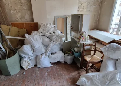 Gestion des déchets de chantier, rue de Fécamp, Paris 12