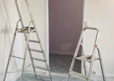 Salon pendant les travaux de rénovations, avenue de Verdun, Vanves